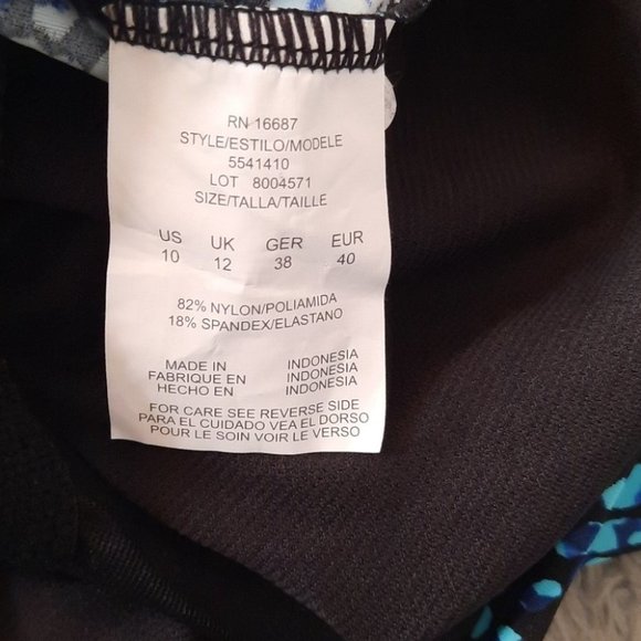 SWIM SOLUTIONS Blue Sea Swirl Twist Tankini Top - Picture 9 of 9